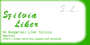 szilvia liker business card